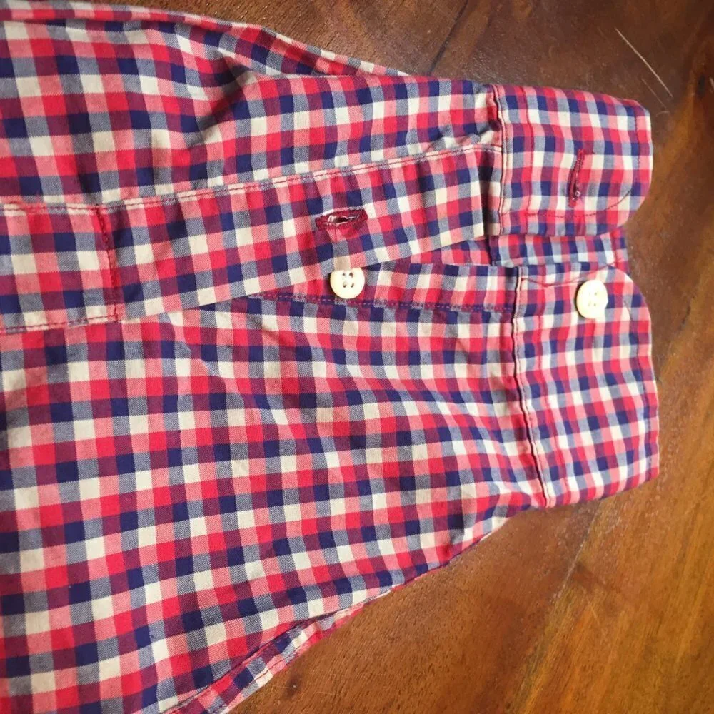 J Crew Gingham flex casual shirt NWOT